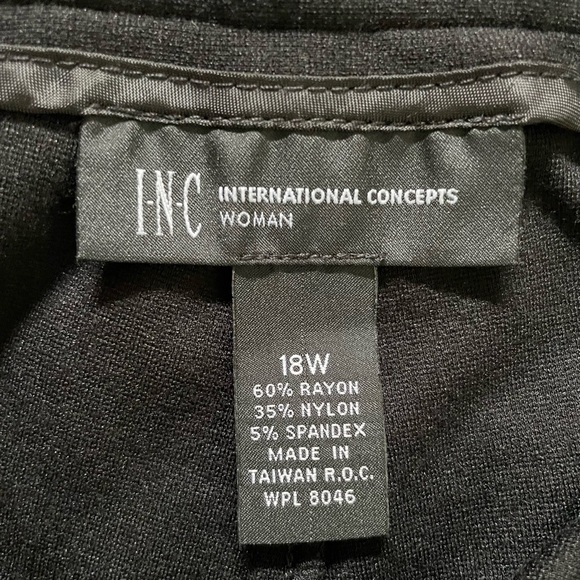 I-N-C International Concepts Women’s Plus Pants 18W Black - Picture 2 of 7